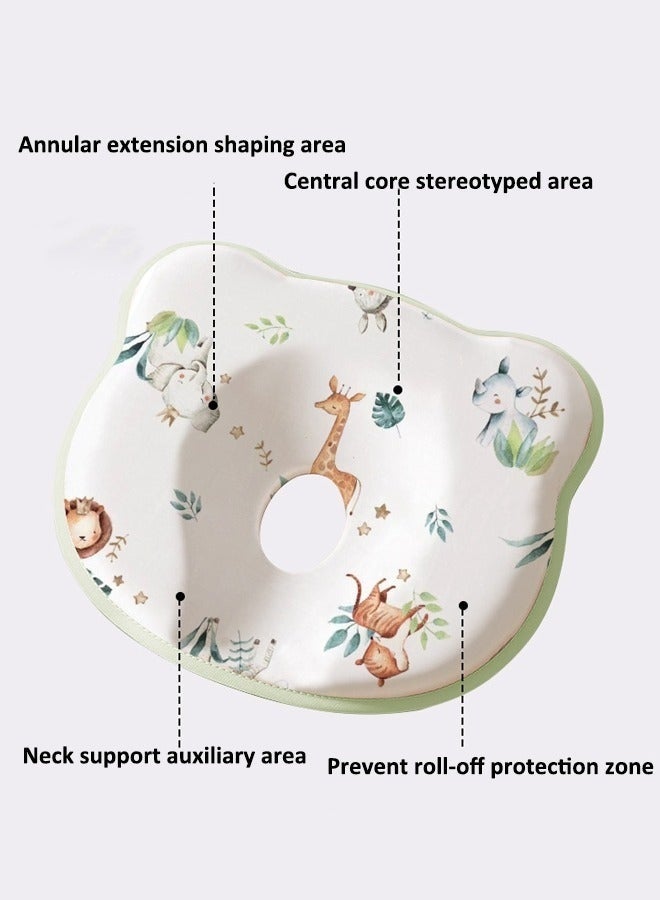 Baby neck support pillow Baby's head shaping pillow Memory foam pillow core Prevention and correction of eccentricity Baby pillows Suitable for newborns - Image 3