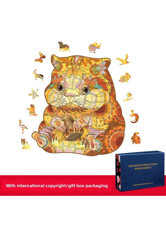 Cat Dog Kitten Puzzle Alien Wood Puzzle Irregular Three-dimensional Animal Puzzle Wooden Toy-Color:Lots Of Kittens (medium) - Image 3