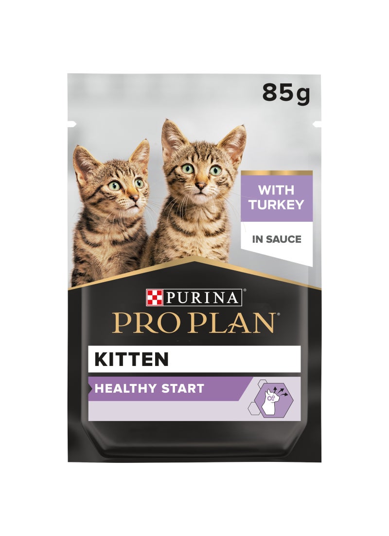 Purina Pro Plan Kitten Wet Cat Food Turkey In Gravy Multipack 10 x 85g - Image 4