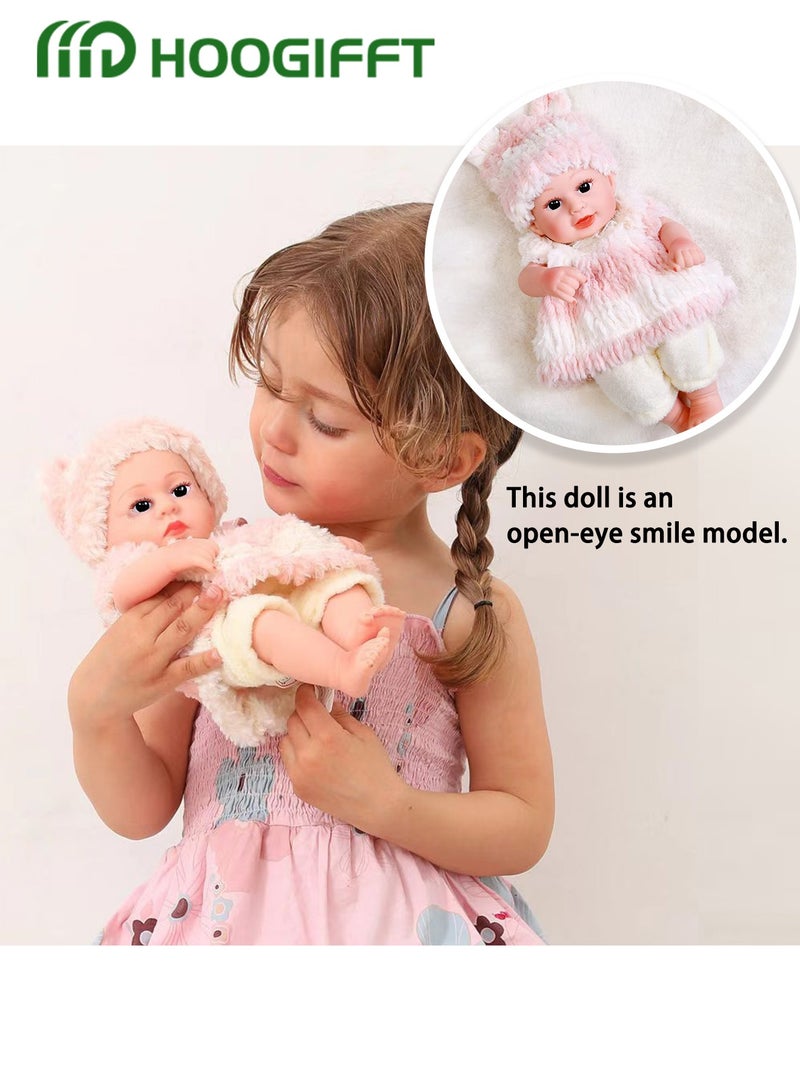 HOOGIFFT Reborn Baby Doll 12inch Realistic Newborn Baby Dolls - Lifelike Weighted with Soft Silicone Doll Girls with Pink Doll Clothes - Image 2
