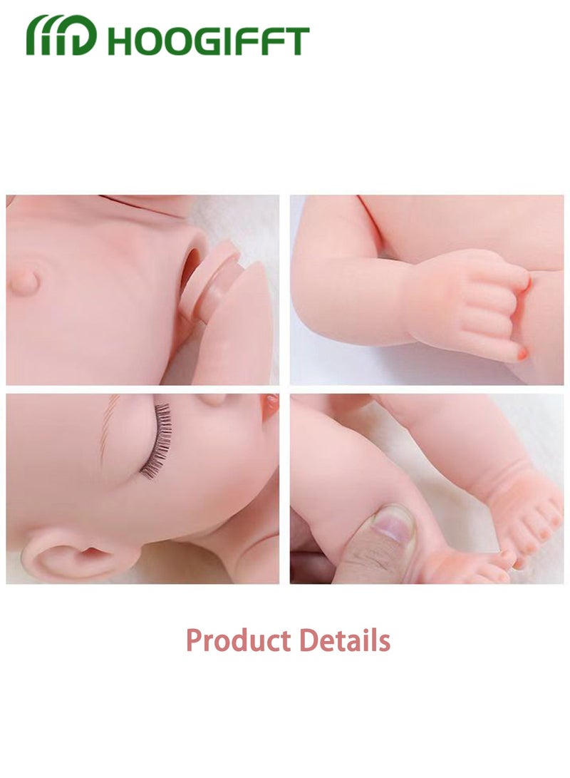 HOOGIFFT Reborn Baby Doll 12inch Realistic Newborn Baby Dolls - Lifelike Weighted with Soft Silicone Doll Girls with Pink Doll Clothes - Image 4
