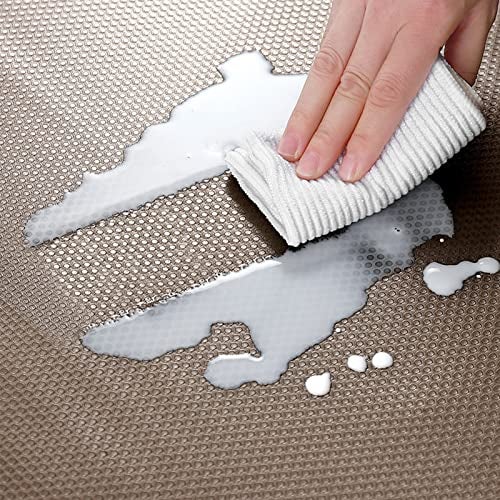 Wolpin Anti-Slip Kitchen Cabinet Drawer Shelf Mat Liner Sheets (45 cm x 300 CM Roll) | Waterproof Strong Table Mat | EVA for Bathroom, Fridge Mat Textured Multipurpose (Transparent, Black) - Image 5