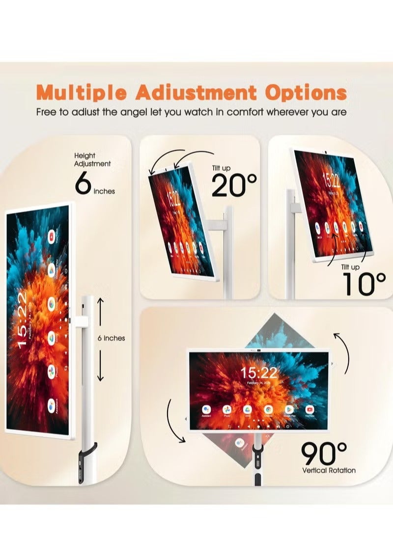 ريتش لايف شاشة لمس ذكية محمولة مقاس 32 بوصة | معالج ثماني النواة، 8+128 جيجابايت | منفذ HDMI/USB، شاشة عالية الوضوح بدقة 1920 بكسل | نظام أندرويد مدمج وكاميرا | شاشة لمس متعددة اللمس بعشر نقاط وعمر بطارية طويل، شاشة لمس متكاملة للاستخدام المكتبي والمؤتمرات والمنزلي - Image 3