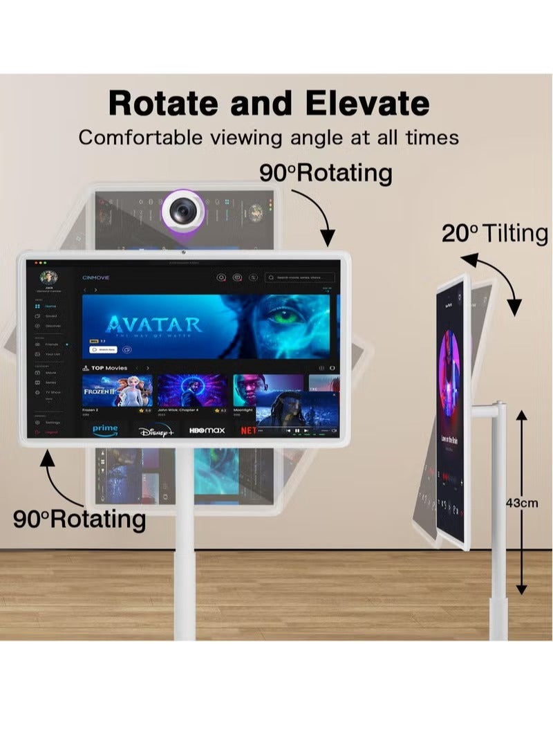 ريتش لايف شاشة لمس ذكية محمولة مقاس 32 بوصة | معالج ثماني النواة، 8+128 جيجابايت | منفذ HDMI/USB، شاشة عالية الوضوح بدقة 1920 بكسل | نظام أندرويد مدمج وكاميرا | شاشة لمس متعددة اللمس بعشر نقاط وعمر بطارية طويل، شاشة لمس متكاملة للاستخدام المكتبي والمؤتمرات والمنزلي - Image 4
