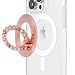 Sonix Magnetic Phone Grip and Phone Ring Holder Compatible with MagSafe Rotatable Kickstand and Phone Holder for iPhone 16 15 14 13 12 Series Rose GoldMulti Rhinestone - Image 2