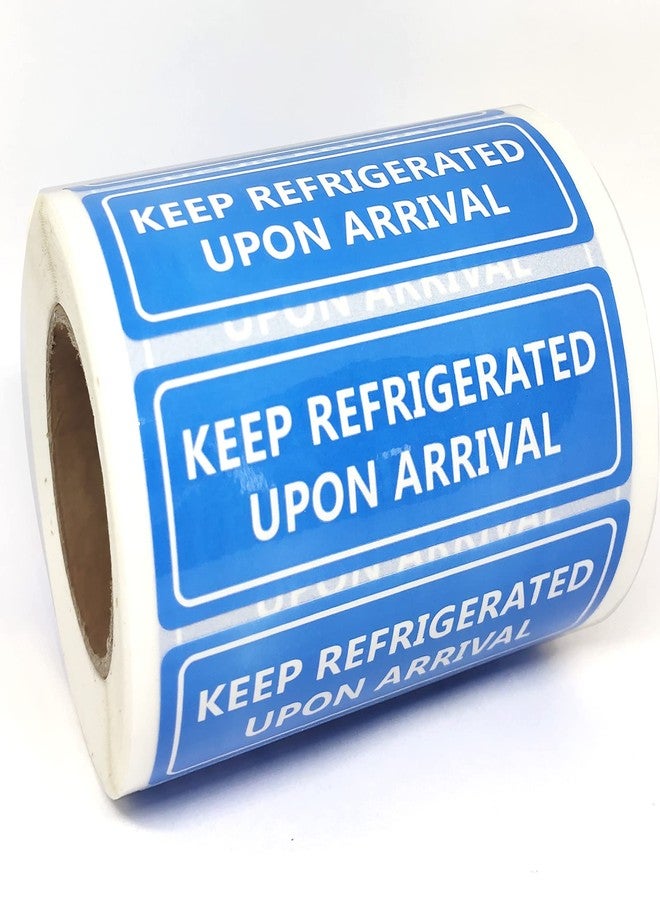 Besttile Keep Refrigerated Upon Arrival Frozen Stickers 1x3 Inch Keep Cold Stickers for Shipping and Package,500 Pcs Per Roll - Image 1