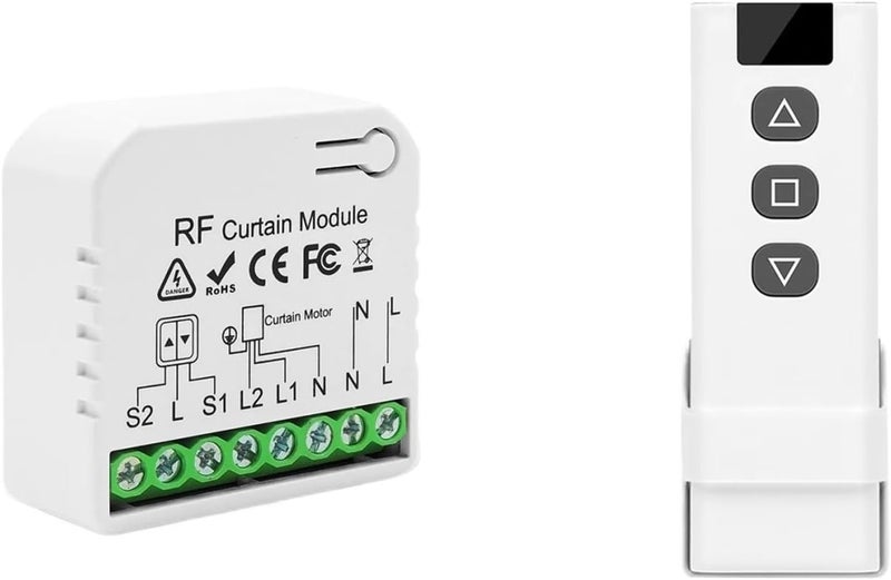 RF 433MHz Wireless Switch for Roller Shutter Motor, 70M Range, No WiFi Needed(Only 1 Remote) - Image 3