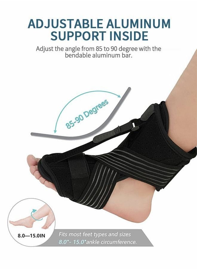 PYEBE Plantar Fasciitis Night Splint, Dorsal Night Splint for Plantar Fasciitis Relief, Drop Foot, Achilles Tendon Injury Recovery, or Heel Pain, Foot Brace for Night Time Sleeping Ankle Dorsiflexion Brace  - Image 5