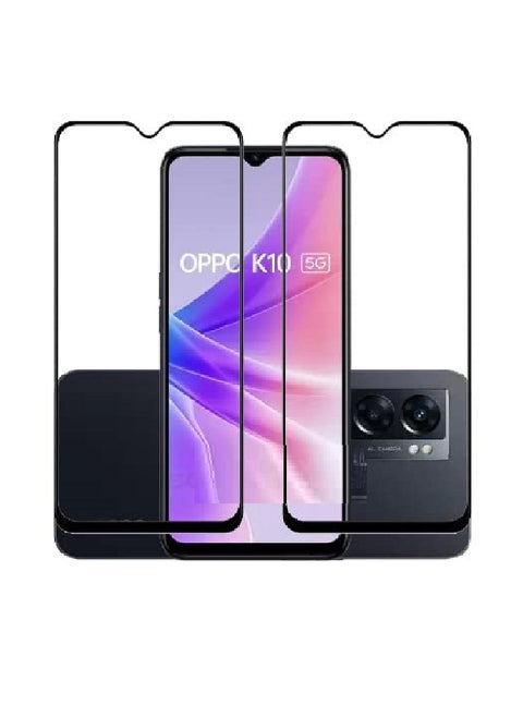 2 Pieces Tempered Glass Screen Protector 5D Designed For Oppo F21 Pro Full Glue Edge to Edge Full Screen Coverage And Bubble Free