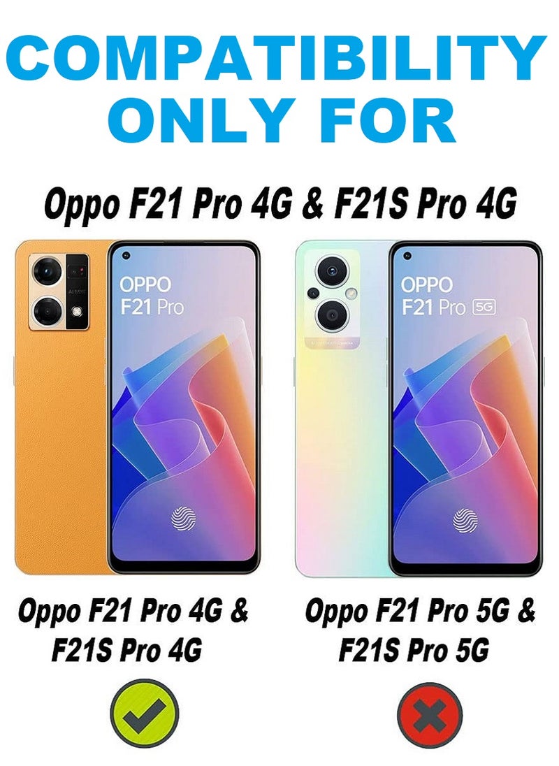2 Pieces Tempered Glass Screen Protector 5D Designed For Oppo F21 Pro Full Glue Edge to Edge Full Screen Coverage And Bubble Free