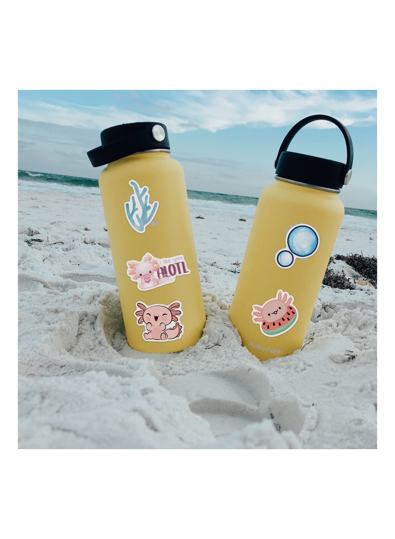 Y&D 100Pcs Cute Axolotl Stickers for Water Bottles, DIY Waterproof Vinyl Hydro Flask Laptop Scrapbook, Kawaii Animal Kids, Teens, Teachers Students Reward - Image 4