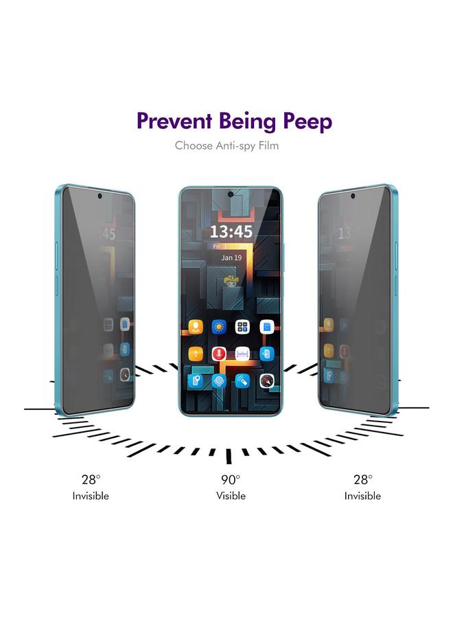 erorex For Redmi Note 14 5G Easy Install Anti-Peeping Privacy Tempered Glass Film - Image 3