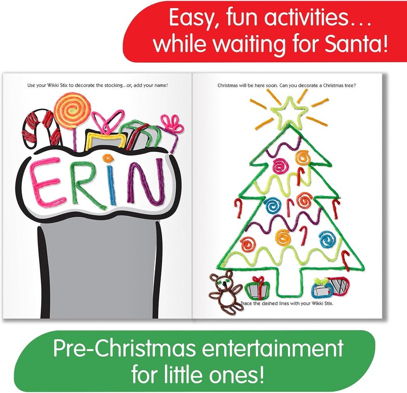 WikkiStix WIKKI STIX Christmas Activity Book  Fun Holiday Arts  Crafts for Kids Includes 25 Festive Activities  Perfect Stocking Stuffer  Creative Play Gift - Image 4