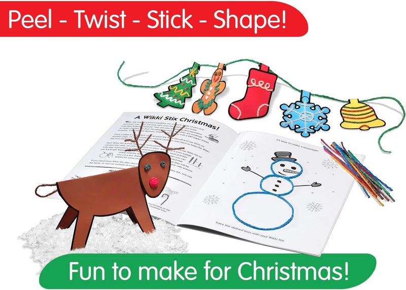 WikkiStix WIKKI STIX Christmas Activity Book  Fun Holiday Arts  Crafts for Kids Includes 25 Festive Activities  Perfect Stocking Stuffer  Creative Play Gift - Image 3