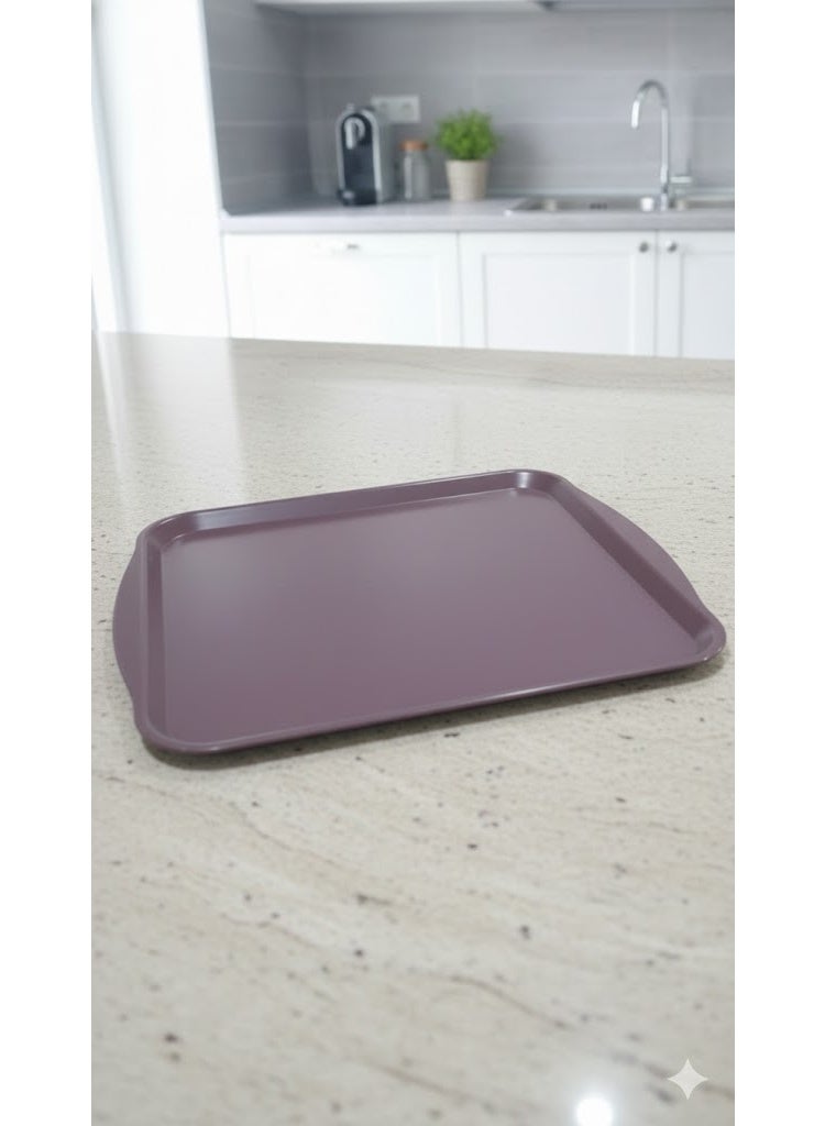 favilla 2-Piece Serving Tray Set - Different Sizes - For easy serving of food and drinks. Stain and scratch resistant, easy to clean, lightweight, suitable for everyday indoor and outdoor use. Ergonomic design for carrying and use with trolleys. - Dark Purple - Image 5