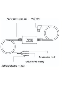 Arabest 70mai Hardwire Cable Kit for 24H Parking Monitoring A500 A800 DashCam Widemidrive up02  - Image 3
