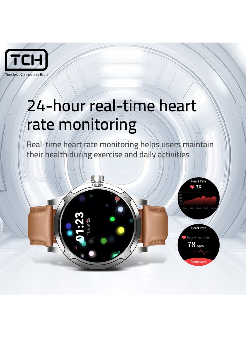 TCH Smart Watch for Men and Women 1.43" 3D Display, Bluetooth Call/Message, 180+ Sports Modes, Heart Rate, Sleep Monitor Smartwatches, IP68 Waterproof, 7-Day Battery, Fitness Watches For Android/IOS  - Image 3