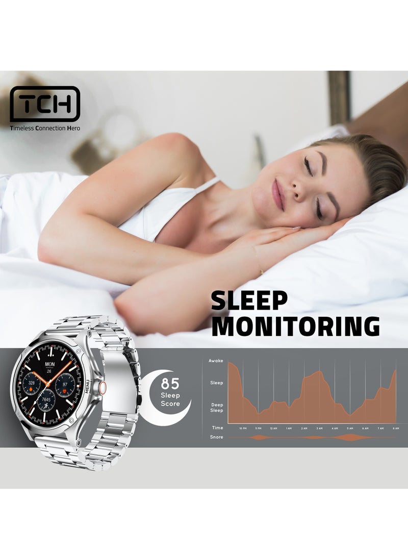 TCH Smart Watch for Men and Women 1.43" 3D Display, Bluetooth Call/Message, 180+ Sports Modes, Heart Rate, Sleep Monitor Smartwatches, IP68 Waterproof, 7-Day Battery, Fitness Watches For Android/IOS  - Image 4