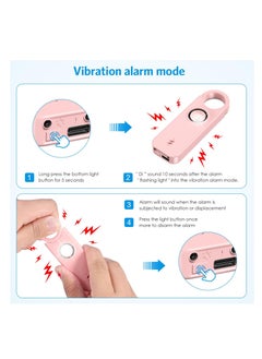 Y&D Personal Safety Alarm for Women - USB Rechargeable Self Defense Keychain Set Kids Elderly -135dB Loud 2 Modes with Multi-functional Flashing LED Light Portable To Wear  - Image 4