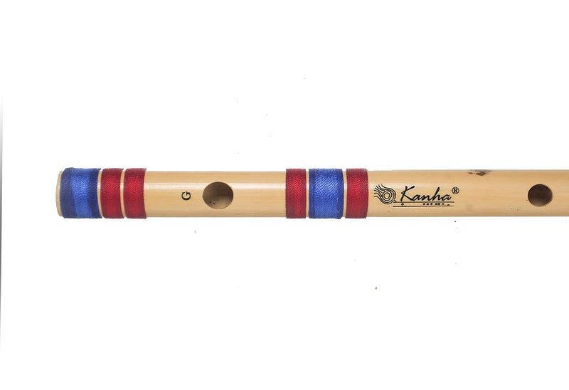 Kanha Flutes G Scale Sharp Medium Assam Bamboo Flute Musical Instrument Size 12 Inch Bansuri Right Handed - Image 2