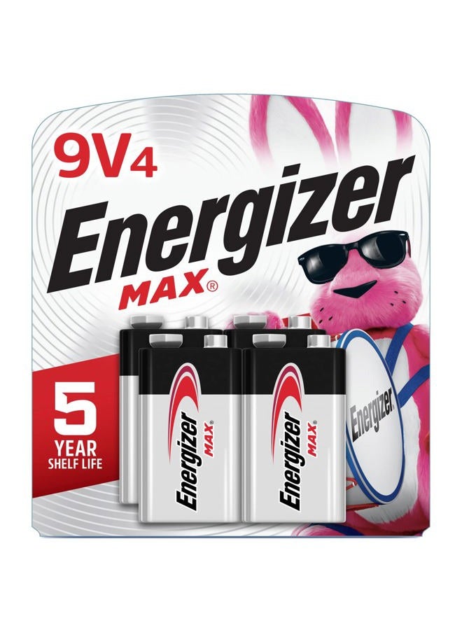 Energizer MAX 9V Batteries (4 Pack), 9 Volt Alkaline Batteries - Packaging May Vary - Image 1