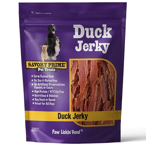 Savory Prime Duck Jerky Dog Treats, Made with 100% Real Duck Breast, Farm Raised, Healthy, Easily Digestible, High Protein, Satisfies Dog's Urge to Chew, 3 Pounds (Pack of 1) - Image 1