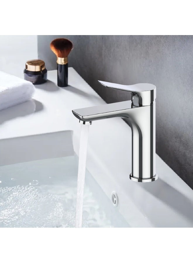 Basin Mixer Faucet – Chrome-Plated Premium Hot & Cold  Tap for Bathroom & Kitchen | 5-Year Guarantee | SASO Certified - Image 1