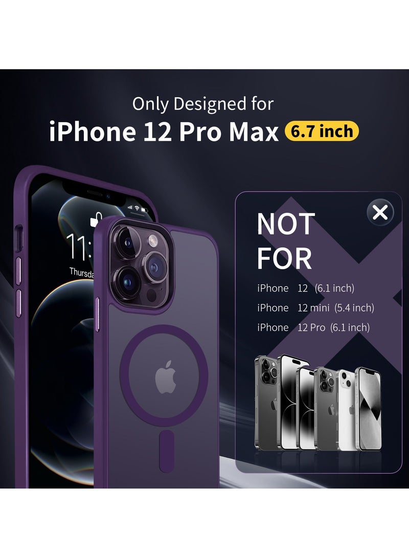 TEAM LUXURY iPhone 12 Pro Max Case Cover Compatible with Magsafe Magnetic Designed Shockproof Case Translucent Matte Protective Cover Back Hard Cases with Magnet for iPhone 12 Pro Max Case  - Image 2