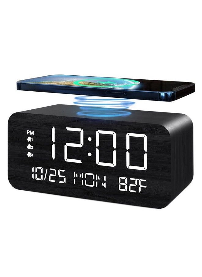 تسوق Jall وDigital Alarm Clock With Wooden Electronic Led Time Display ...