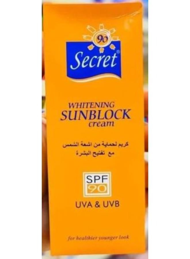 سيكريت كريم الحماية من أشعة الشمس مع تفتيح البشرة SPF 90 100G - Image 1