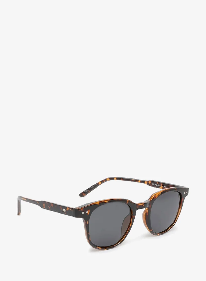 London Rag Round Casual Sunglasses in Leopard