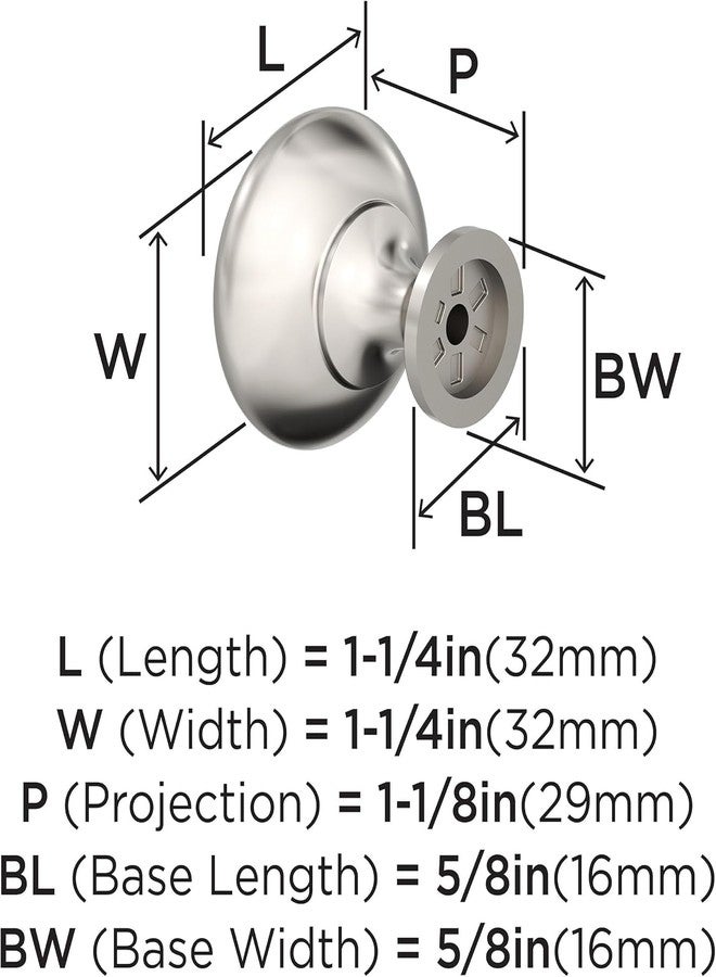 Amerock BP53005PN | Edona 1-1/4 inch (32mm) Diameter Polished Nickel Cabinet Knob | Kitchen Cabinet Hardware | Furniture Hardware | Drawer Handle - Image 5