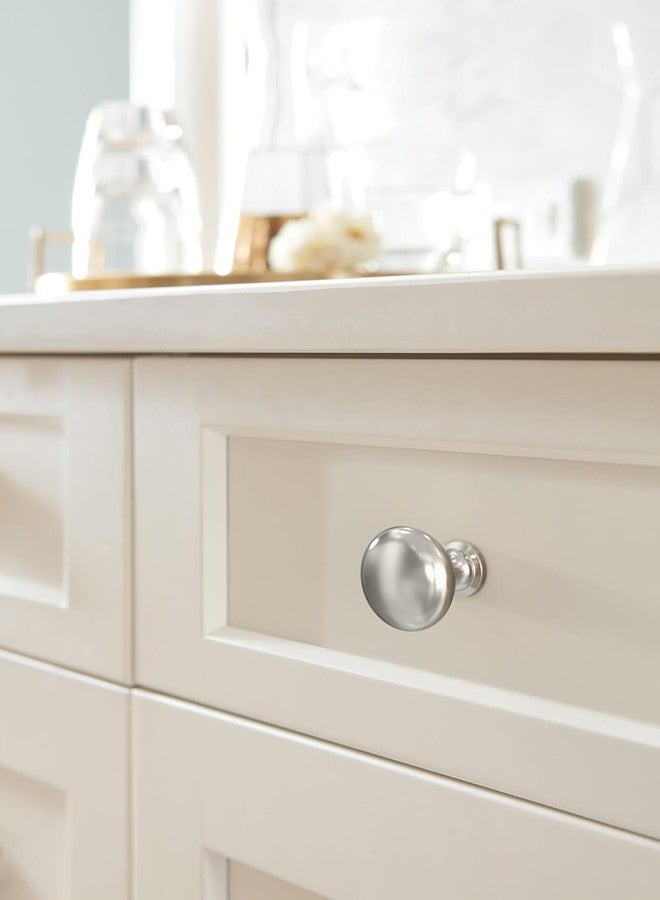 Amerock BP53005PN | Edona 1-1/4 inch (32mm) Diameter Polished Nickel Cabinet Knob | Kitchen Cabinet Hardware | Furniture Hardware | Drawer Handle - Image 2