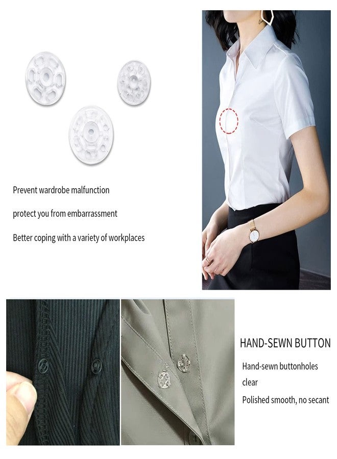 GTAAOY 100 Sets GTAAOY Fasteners Press Snap Button for Shirt, Resin Plastic Nylon Invisible Sewing on Snap Button with Storage Box for Clothing, DIY Craft, Baby Bibs, Transparent-10mm - Image 4