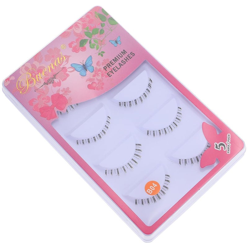 False Bottom Eyelashes Strip 10 Pairs Stem Natural Look Lightweight Lower Lashes for Women Everyday Makeup - Image 1
