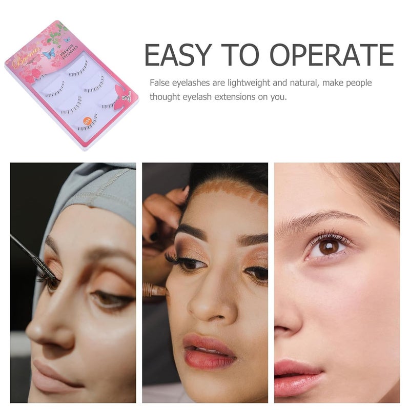 False Bottom Eyelashes Strip 10 Pairs Stem Natural Look Lightweight Lower Lashes for Women Everyday Makeup - Image 3
