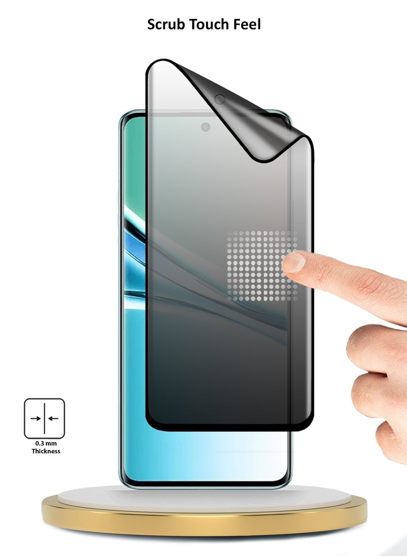 Wtech Xiaomi Redmi Note 15 5G 2025 Premium Nano Ceramic Privacy Full Glue Full Cover Matte Flexible Screen Protector (MSCNMP) - Clear/Black - Image 4