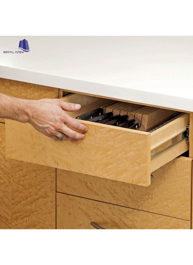 Royal Apex Royal Apex Push To Open Cabinet Drawer Slide Rail Ball Bearing System Side Mount Full Extension (16 inch (40cm))  - Image 2