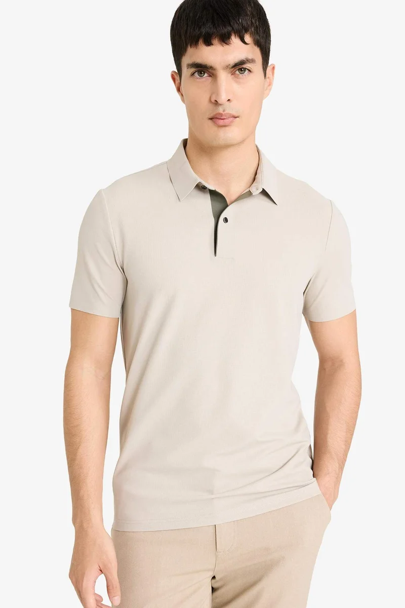 ديفاكتو Flexible Slim Fit Polo T-Shirt