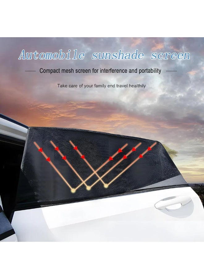 عسافكو  مظلة شمسية عالمية للنافذة الجانبية للسيارة للأطفال – عبوة من قطعتين – حماية من أشعة الشمس والحرارة، تصميم قابل للطي وسهل التركيب، مناسبة لـ 99% من السيارات والسيدان والـSUV - Image 2