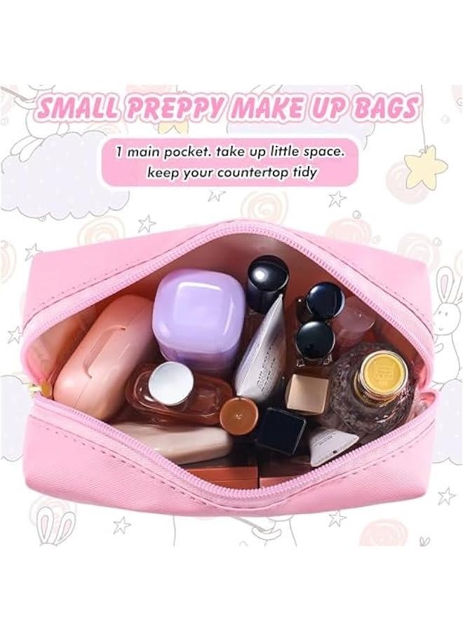 هدايا للمعلم، حقيبة ماكياج مخصصة، حقيبة تجميل لطيفة للسفر، حقيبة تواليت صغيرة من الفراء الصناعي مع حرف PU، organizer لحقيبة الماكياج، هدية عيد ميلاد أنيقة لابنتك المراهقة (وردي J) - Image 5