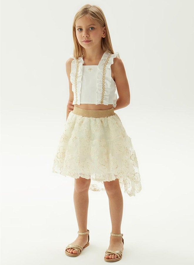 Tyess Girl Ecru Blouse - Image 1