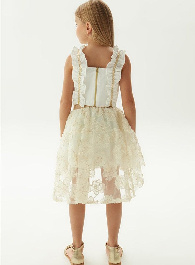 Tyess Girl Ecru Blouse - Image 4