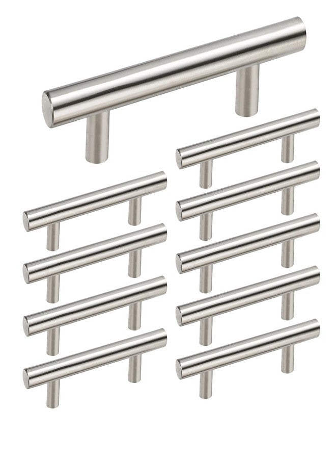 homdiy 10 Pack Brushed Nickel Cabinet Pulls 3 Inch Kitchen Cabinet Handles Stain Steel Cabinet Hardware for Kitchen and Bathroom Cabinets, 5 Inch Overall Drawer Pull - Image 1