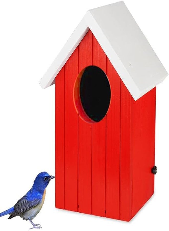 LIVEONCE Wooden Multi Color Bird House Color RED REQULAR - Image 3