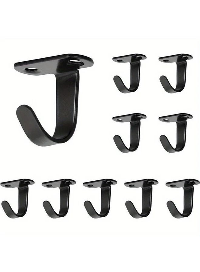 5pcs Black Metal Ceiling Hooks For Plants Bird Feeders Lights Indoor Outdoor Use - Image 3