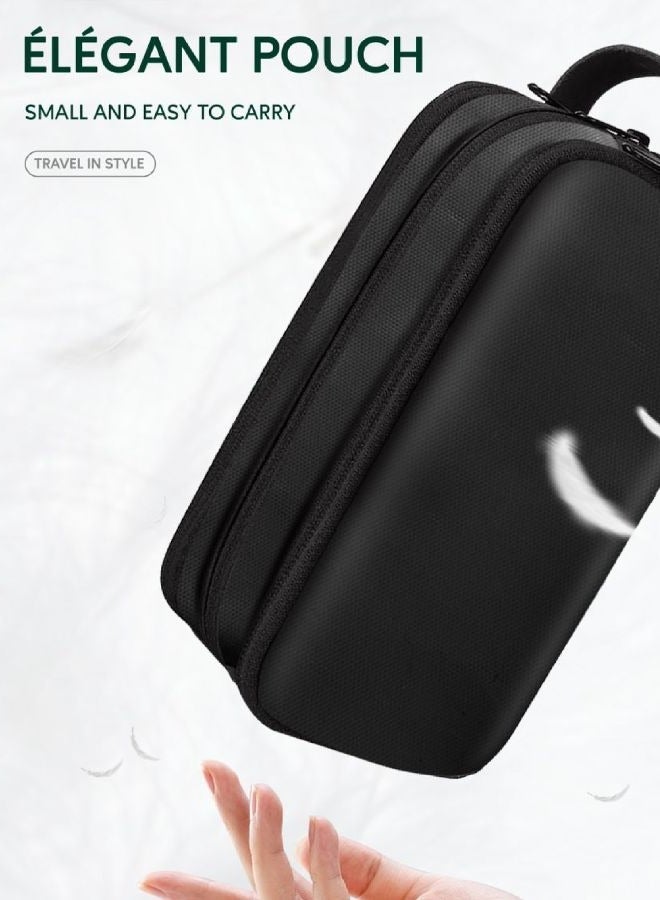 GREEN LION Elegant Pouch Travel In Style, Luxurious, Top Grade Material, Waterproof And Quick-Dry interior And Coating, Shock Resistance To Fall Off, Multifunctional Storage with Multi Pockets - Black - Image 3