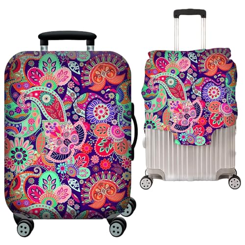 Handcuffs Luggage Cover Trolley Travel Covers, Washable Dust Proof Anti-Scratch Suitcase Protector (Multicolour-Mandala, L (27"-30")) - Image 1