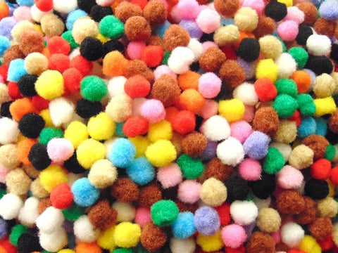 Anshartandcraft EVA Pom Pom Boll Multi Color Small Size 100 Pcs Pkt