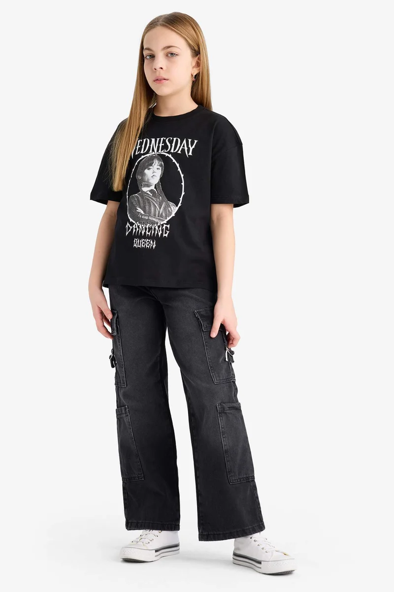 DeFacto Girl Wednesday Relax Fit Crew Neck T-Shirt